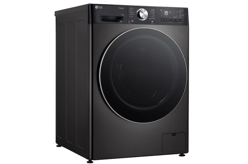 LG 13kg AI DD™ ezDispense™ Washing Machine, Platinum Black, F4Y913BCTA1